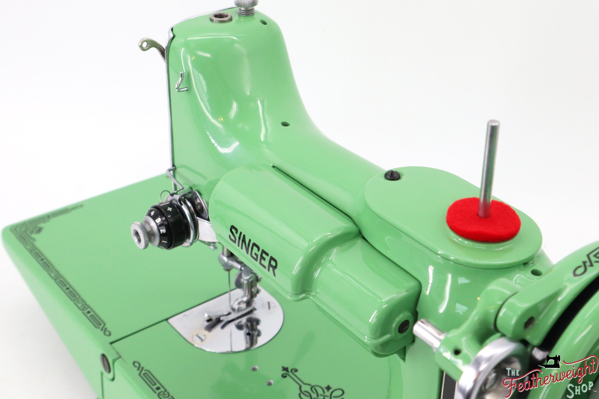 Singer Featherweight 221, AH983*** - Fully Restored in Art Deco Green