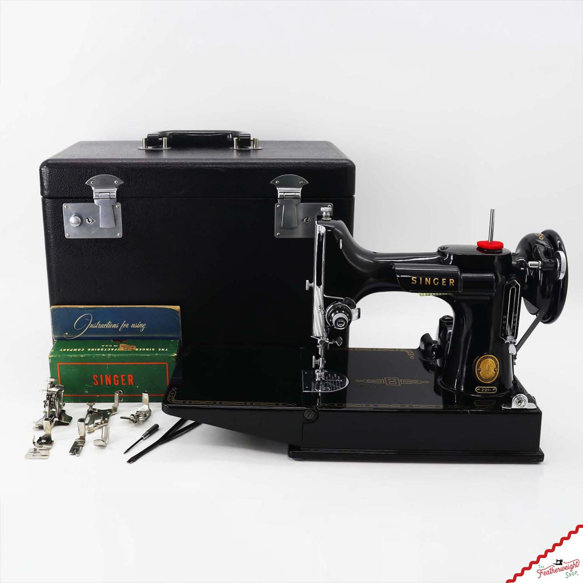 Singer Featherweight 221 Sewing Machine, AM166*** - 1955