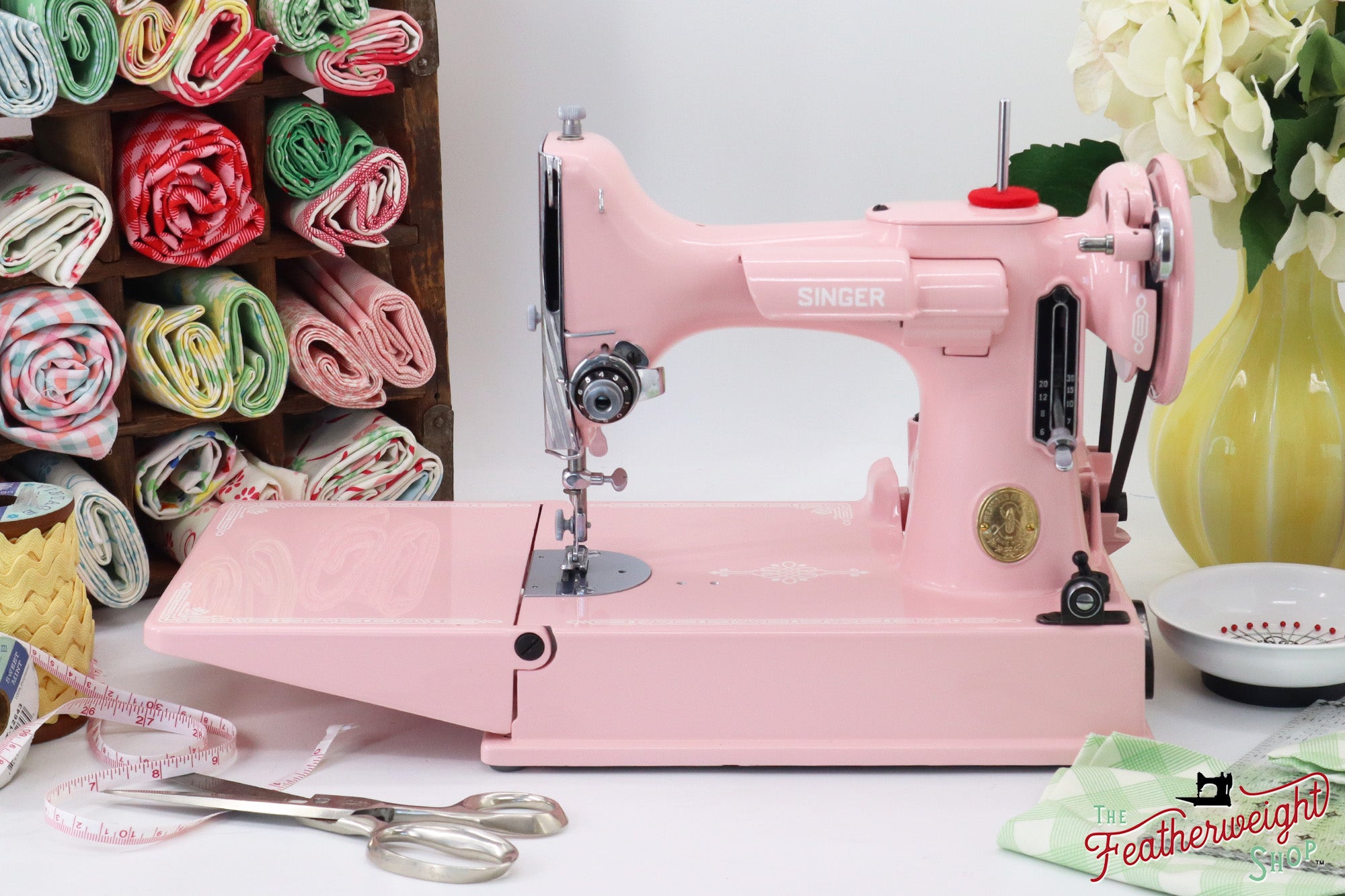 Singer Featherweight 221, AJ126*** - Fully Restored in Rosy Posy Pink