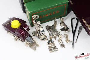 Singer Featherweight 221, AF870*** - Fully Restored in Star Garnet