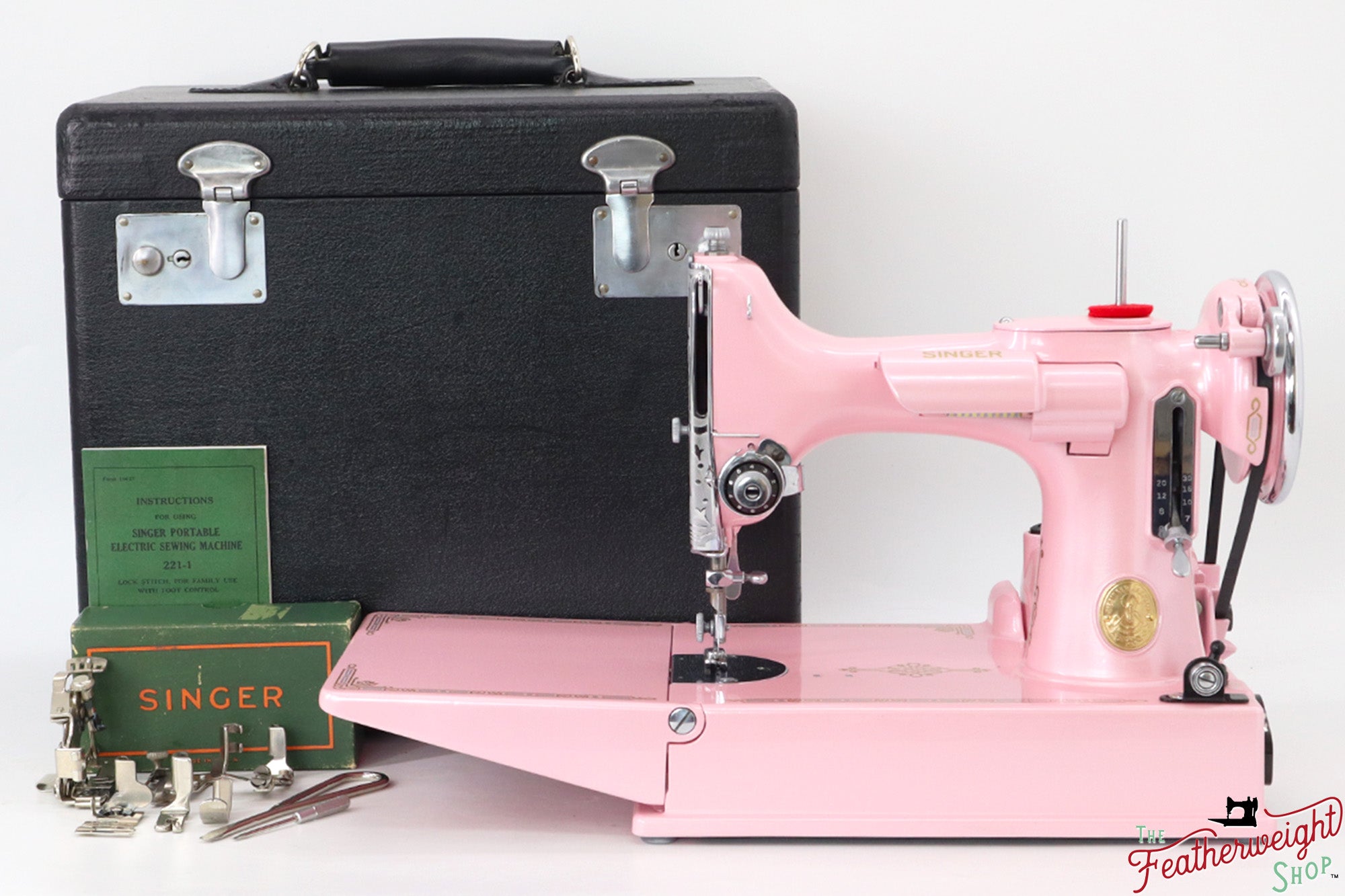 Singer Featherweight 221, AF481*** - Fully Restored in Pink Frosting