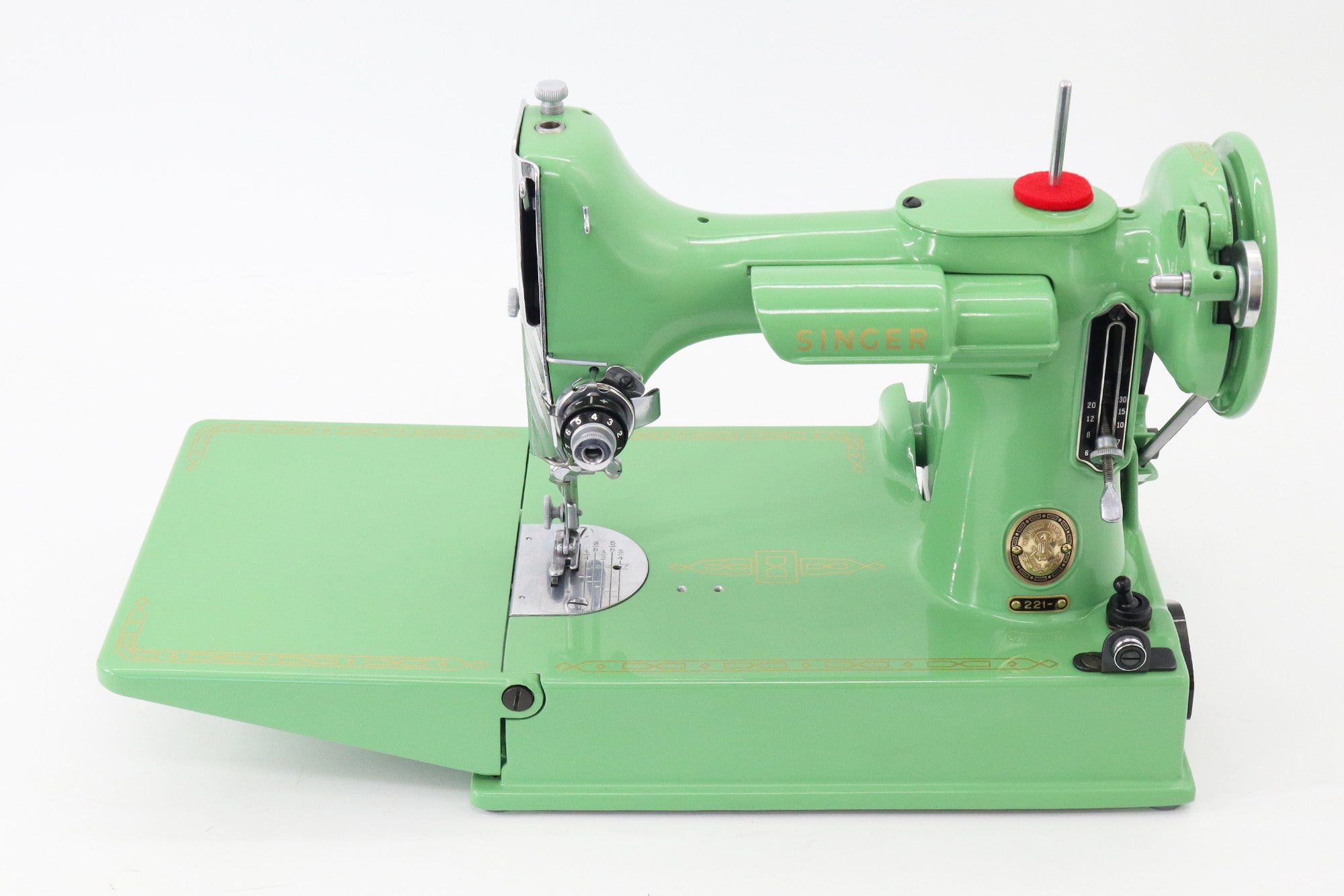 Singer Featherweight 221, AL934*** - Fully Restored in Jadeite Milky Green