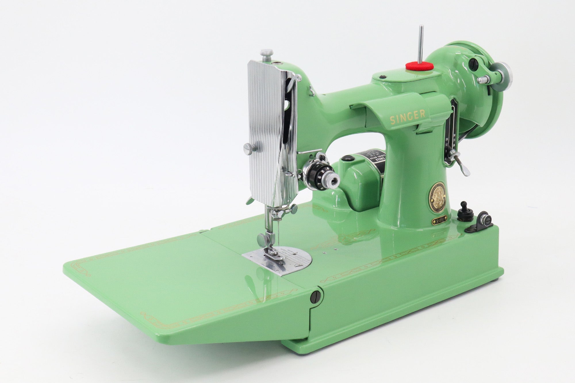 Singer Featherweight 221, AL934*** - Fully Restored in Jadeite Milky Green