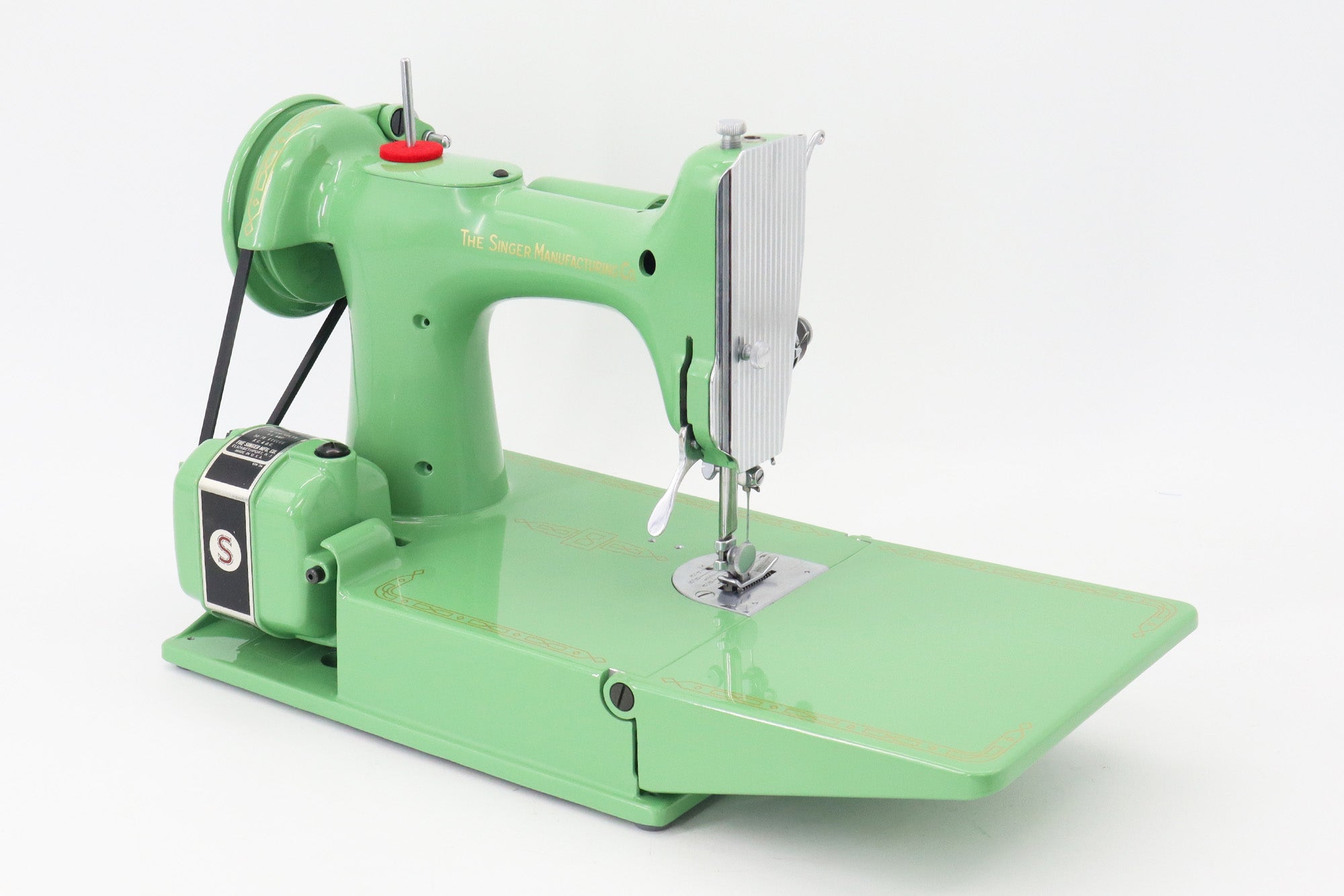 Singer Featherweight 221, AL934*** - Fully Restored in Jadeite Milky Green