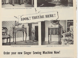 Load image into Gallery viewer, Advertisement, Rare Featuring the Singer Featherweight  - (Vintage Original)