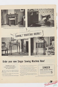 Advertisement, Rare Featuring the Singer Featherweight  - (Vintage Original)