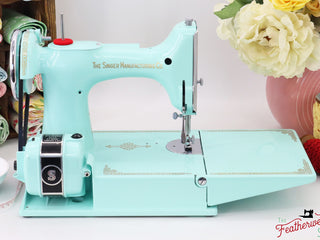 Load image into Gallery viewer, Singer Featherweight 221, AE550*** - Fully Restored in Jenny Blue