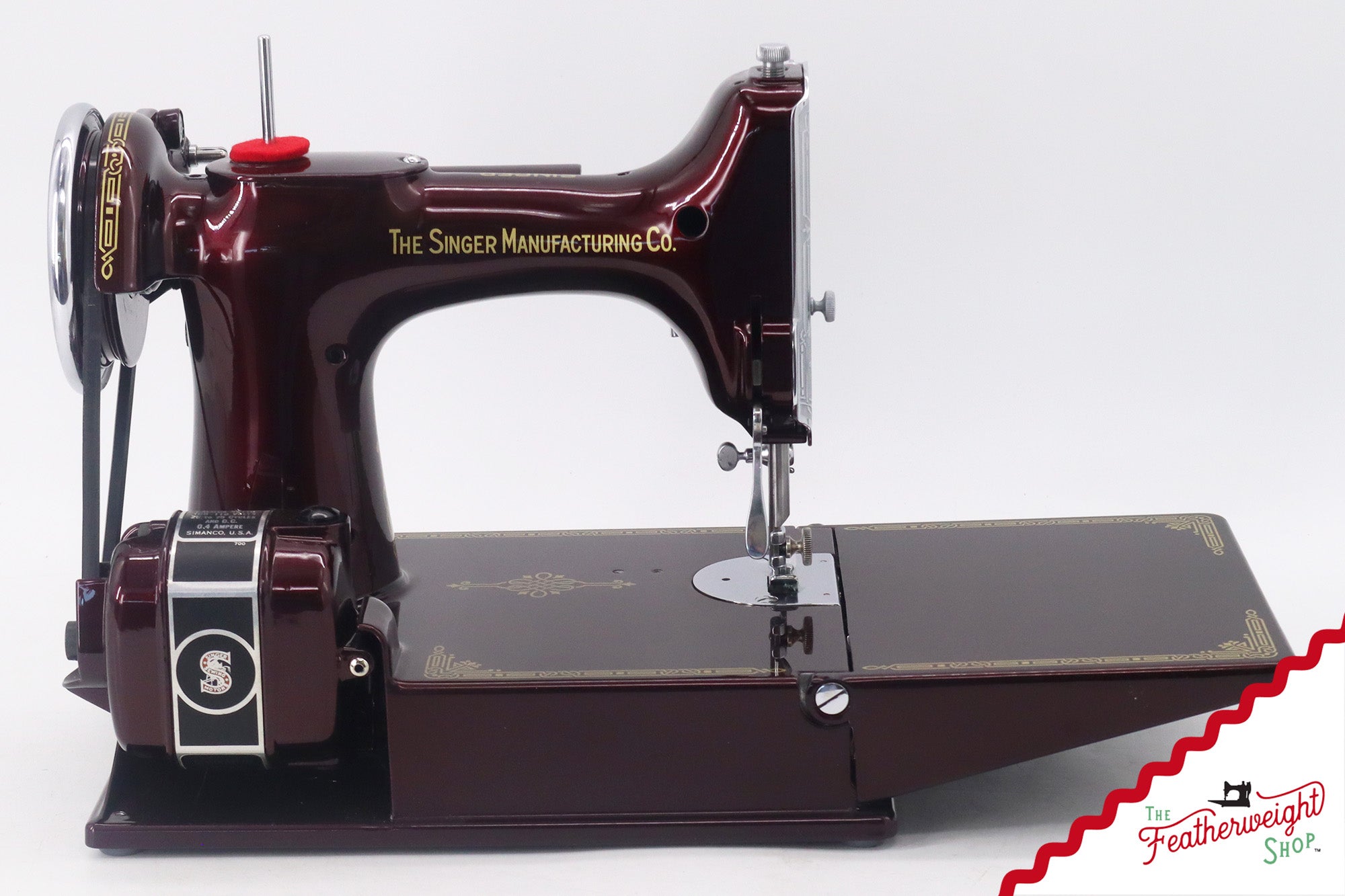 Singer Featherweight Top Decal 221 Fully Restored in Brandywine, AF383924 - SCARCE