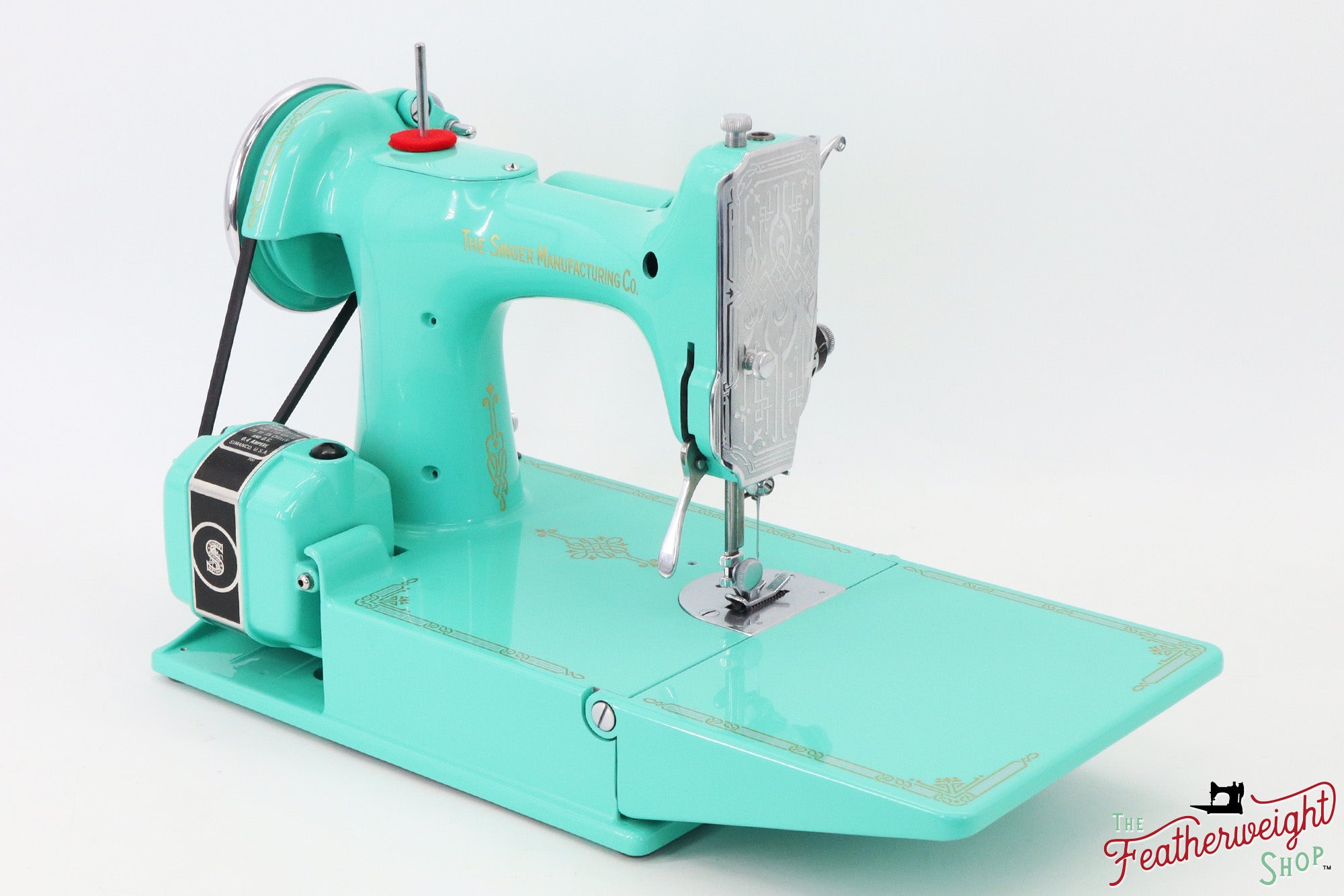 Singer Featherweight 221, AF08193* - Fully Restored in Caribbean Sea Green