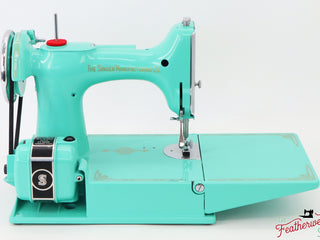 Load image into Gallery viewer, Singer Featherweight 221, AF08193* - Fully Restored in Caribbean Sea Green