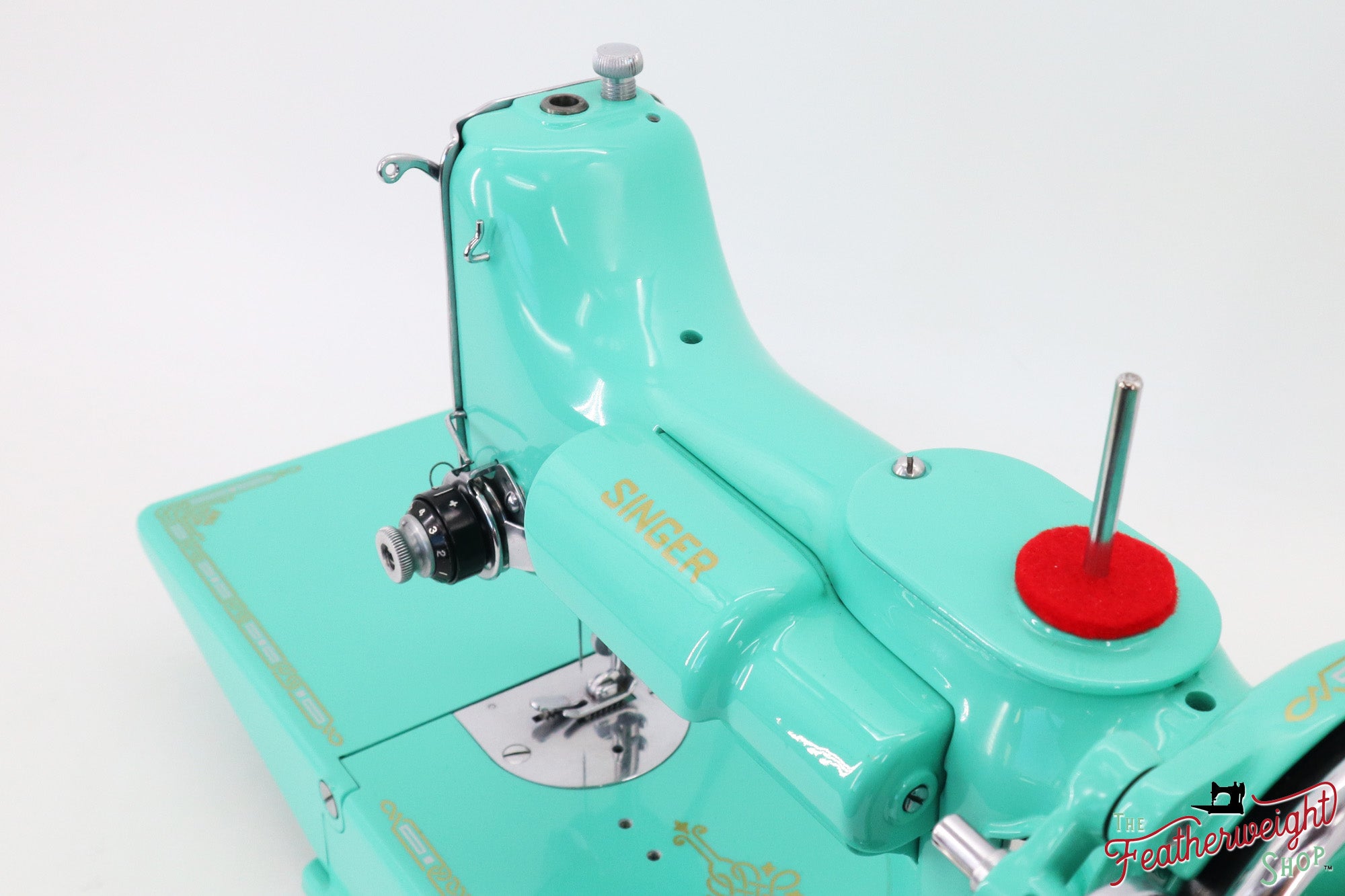 Singer Featherweight 221, AF08193* - Fully Restored in Caribbean Sea Green