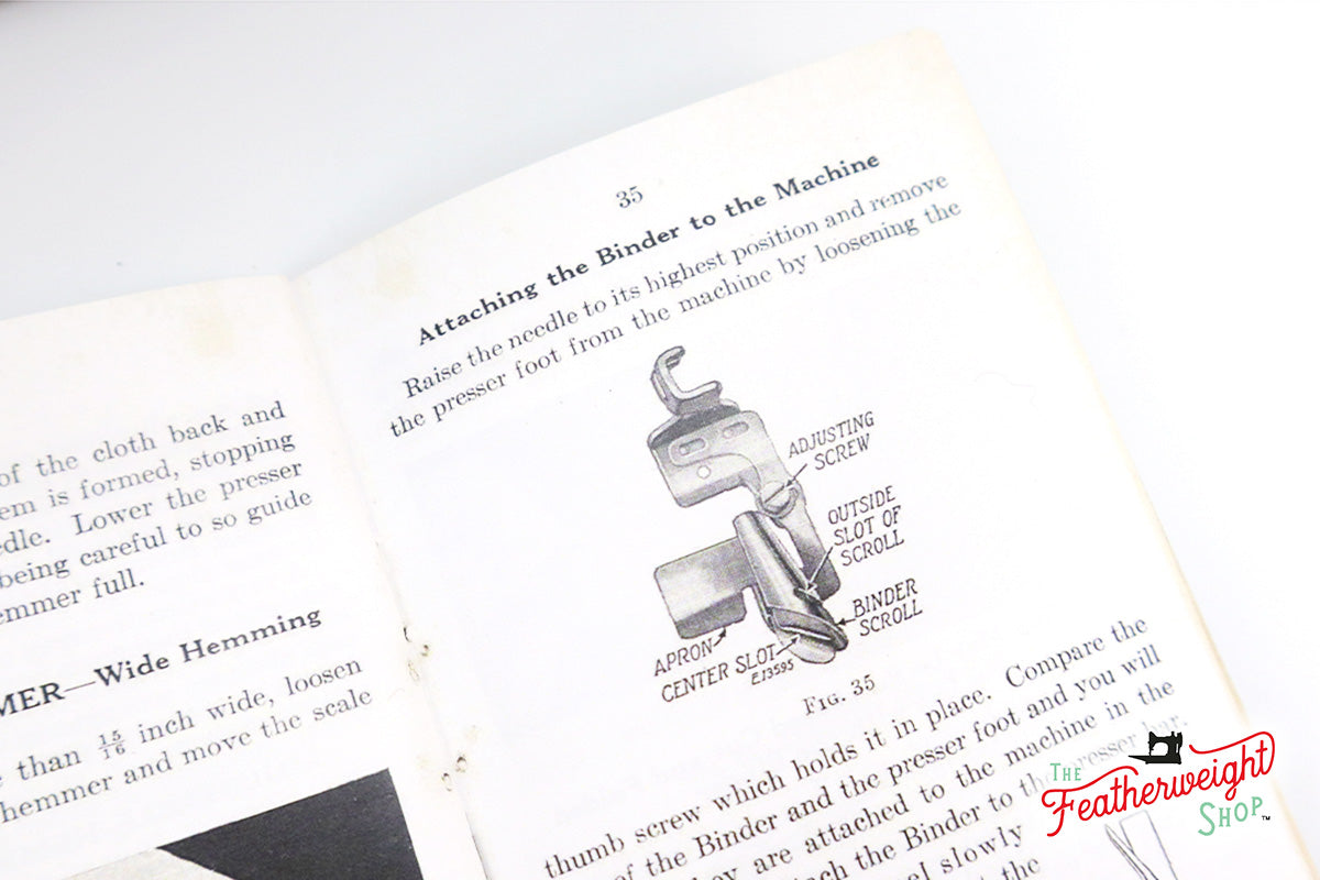 thumbnail image 2 of Singer Featherweight 221 221-1 Sewing Machine Owners Manual – Contemporary Reproduction, Made In USA 2 of 5