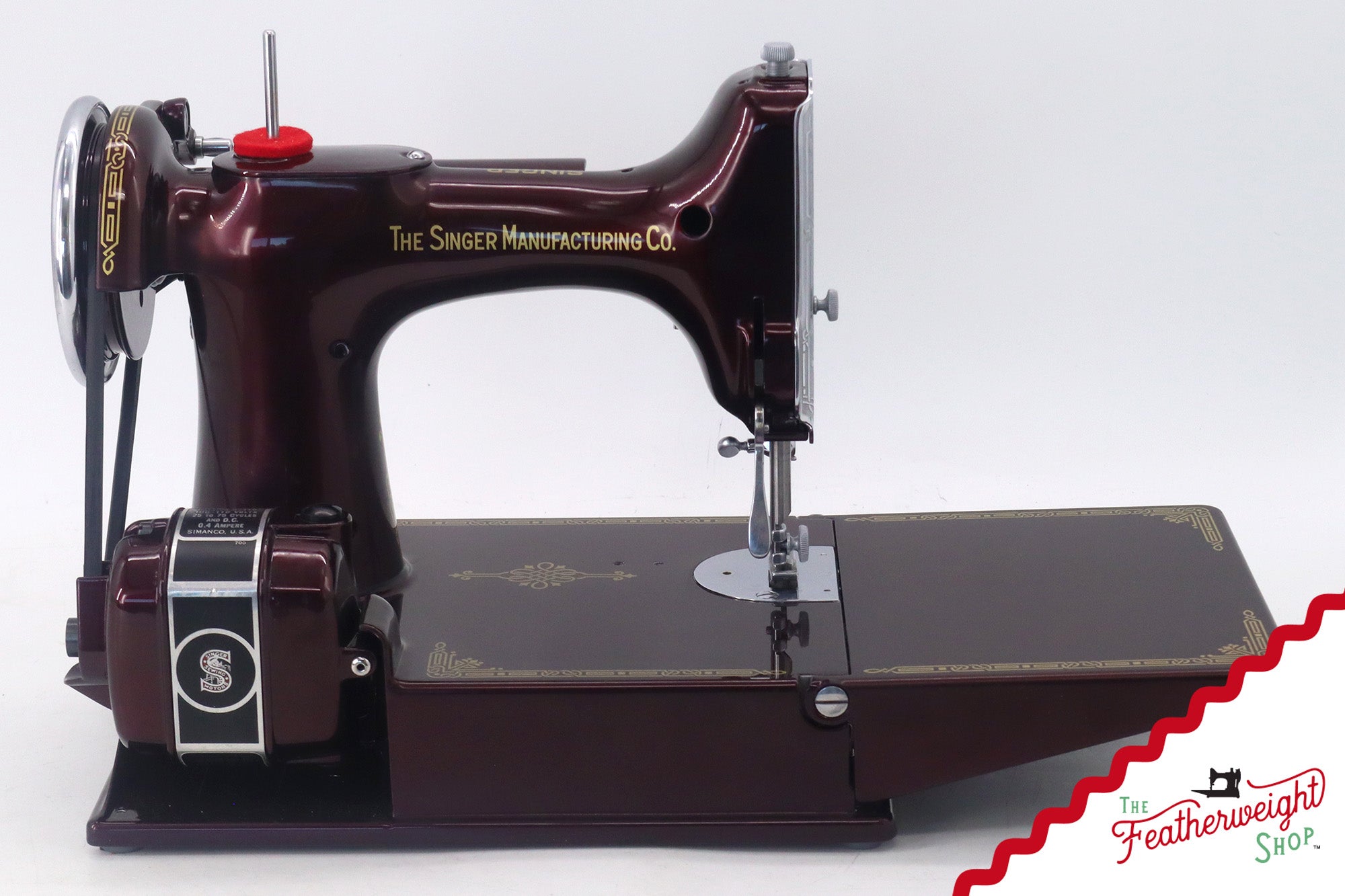 Singer Featherweight Top Decal 221 Fully Restored in Brandywine, AF383927 - SCARCE