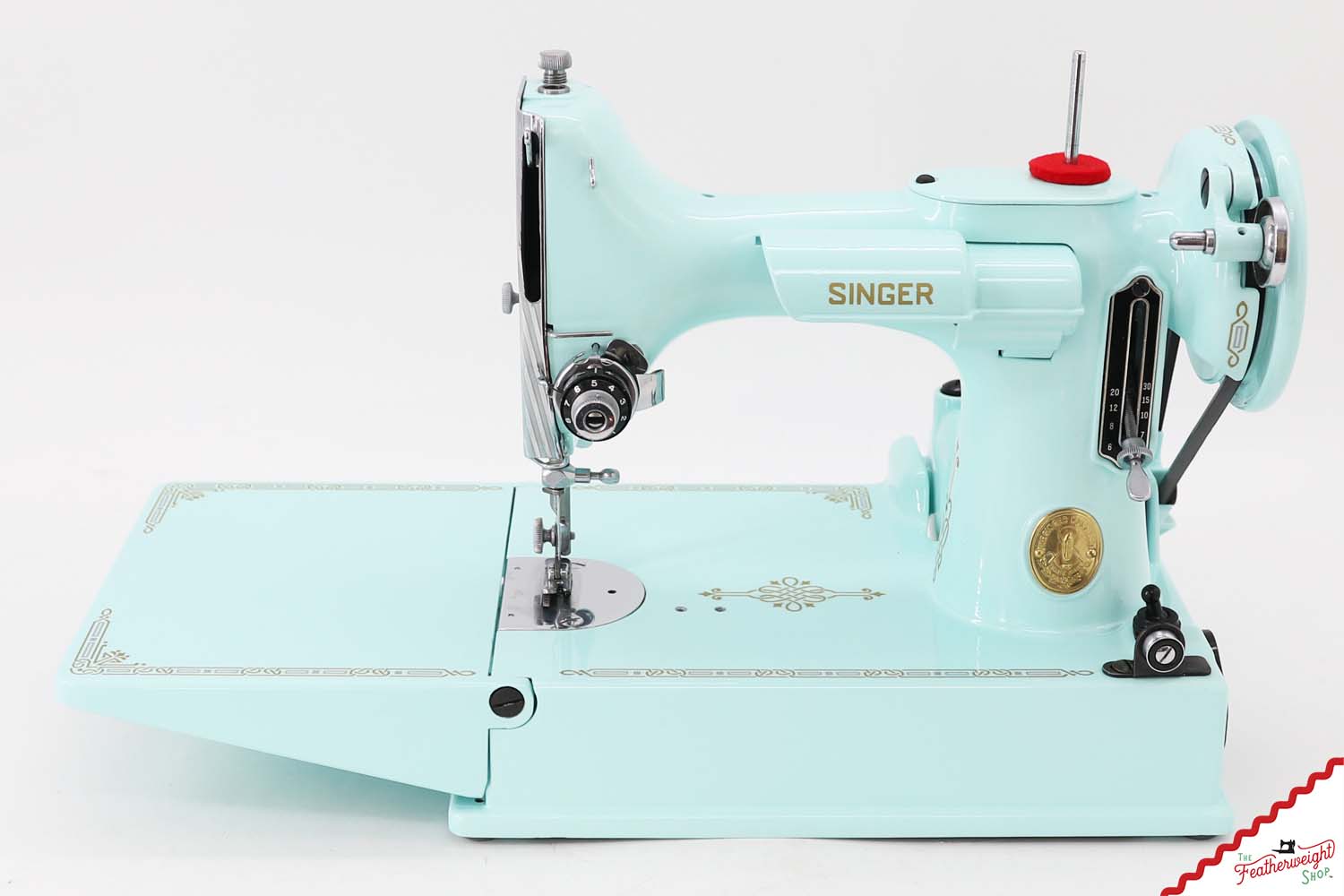 Singer Featherweight 221 AH640*** - Fully Restored in Snowflake Blue
