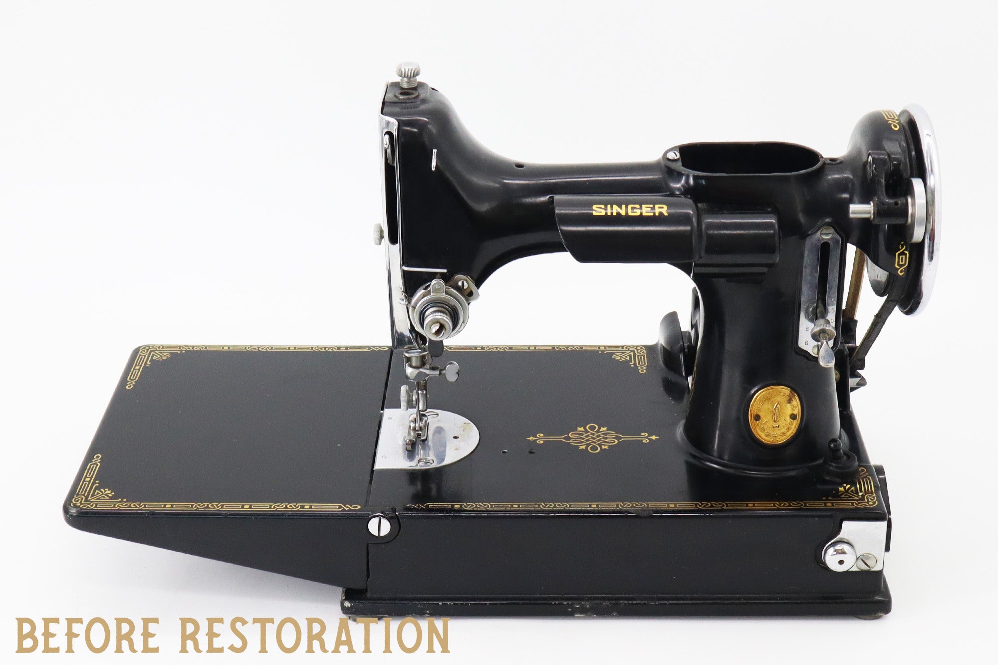 Singer Featherweight 221, "First-Run" 1933 AD5434** - Fully Restored in Gloss Black