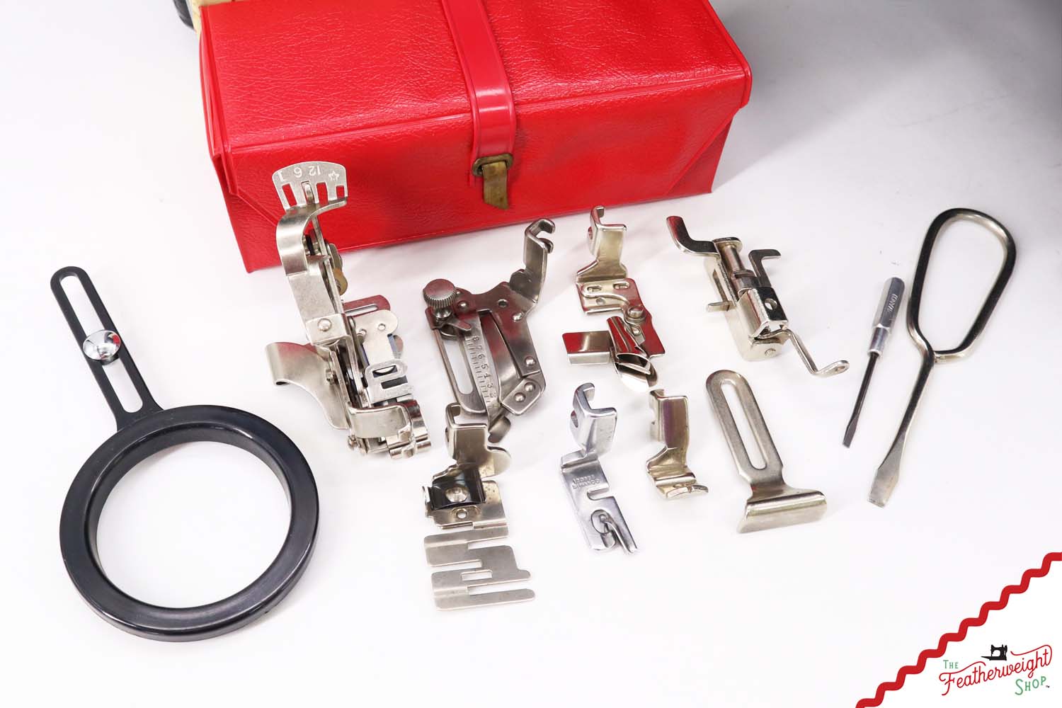 Singer Featherweight 222K Sewing Machine, Red 'S' - ER3179** - 1960