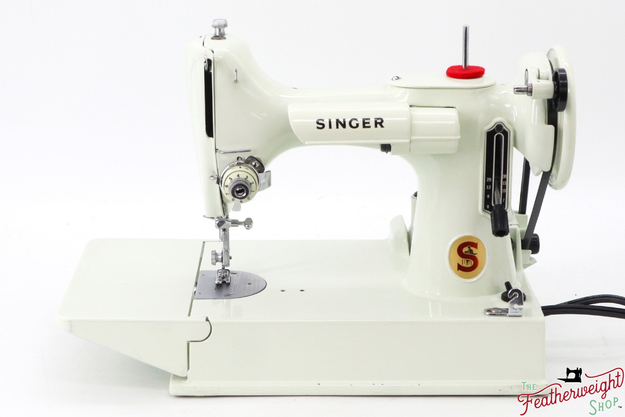 Singer Featherweight 221K Sewing Machine, British WHITE EV988***