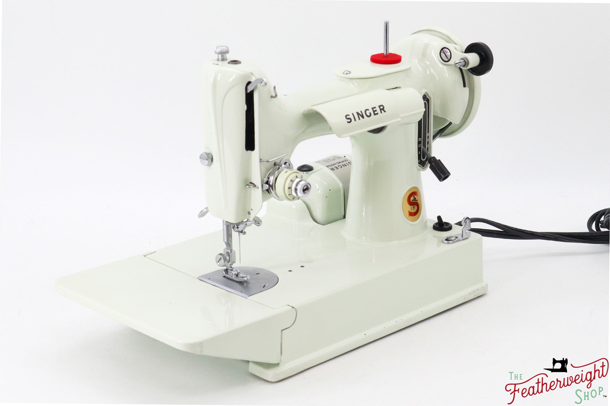 Singer Featherweight 221K Sewing Machine, British WHITE EV988***