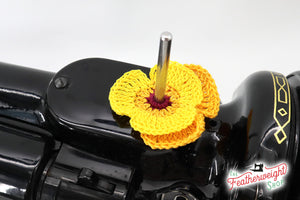 Spool Pin Doily - Pansy Flower