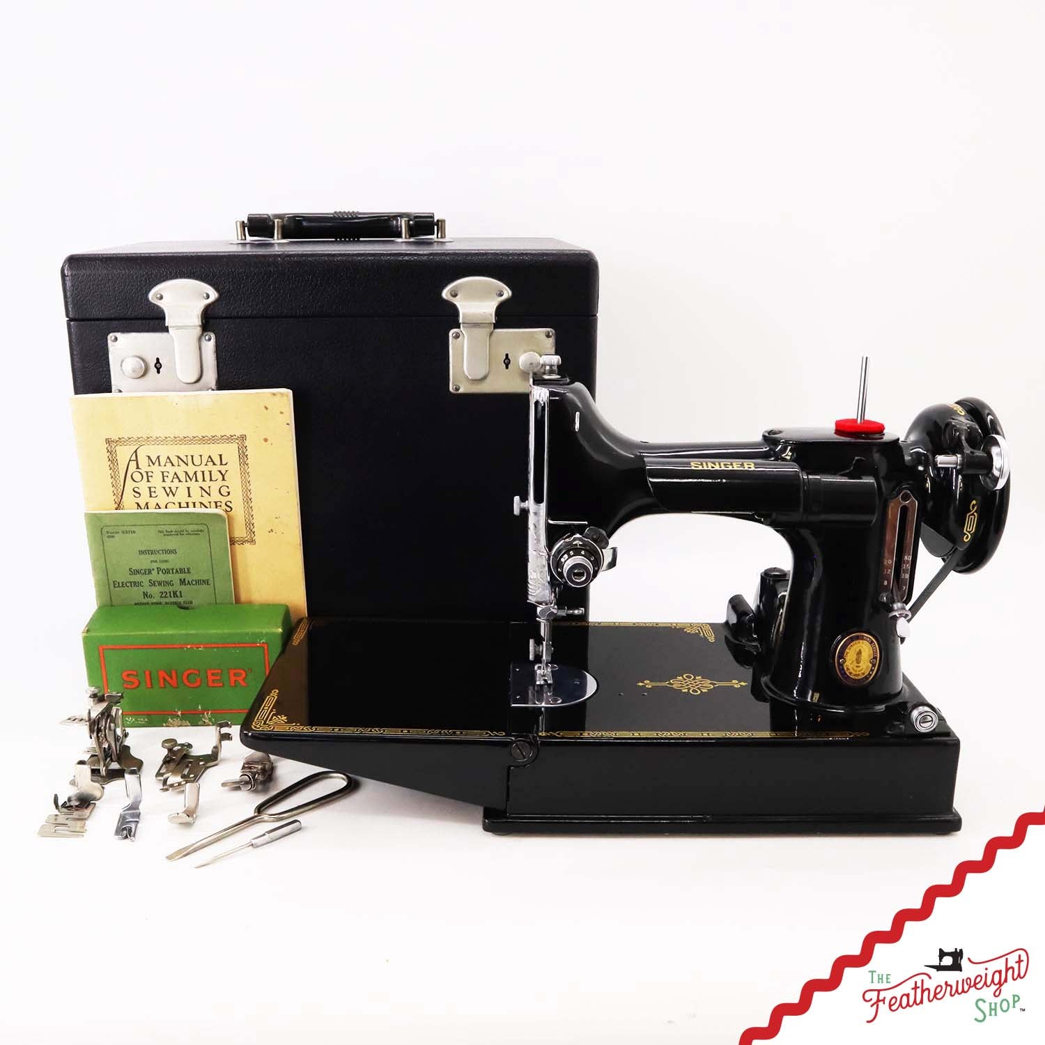 Singer Featherweight 221K Centennial, EG306***, RARE Great Britain Decal