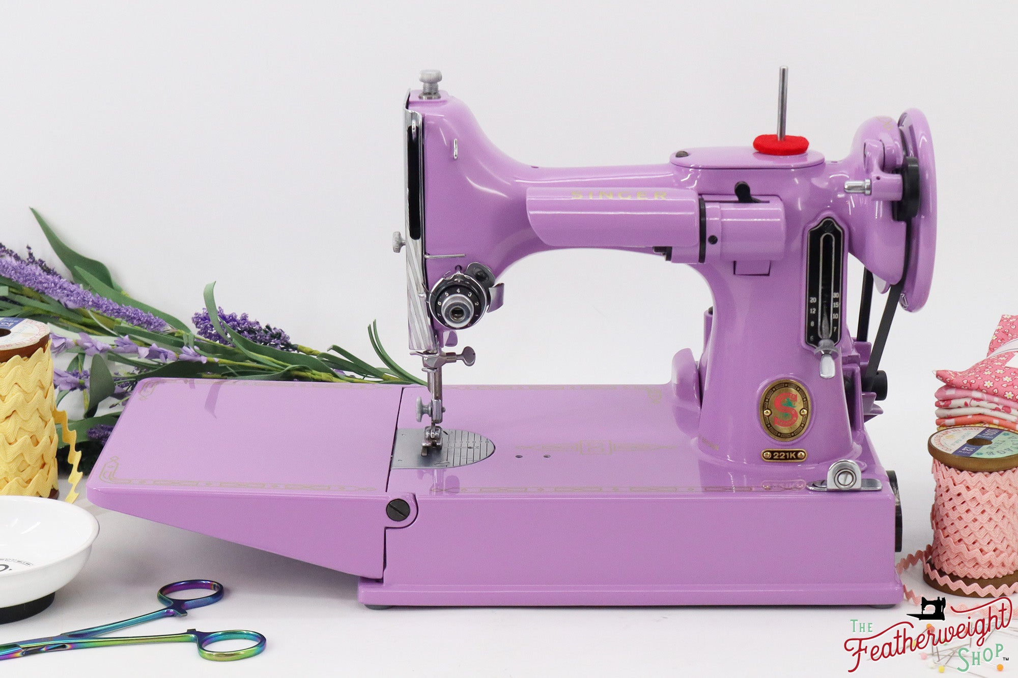 Singer Featherweight 221K, Red 'S', ES2430** - Fully Restored in Lilac