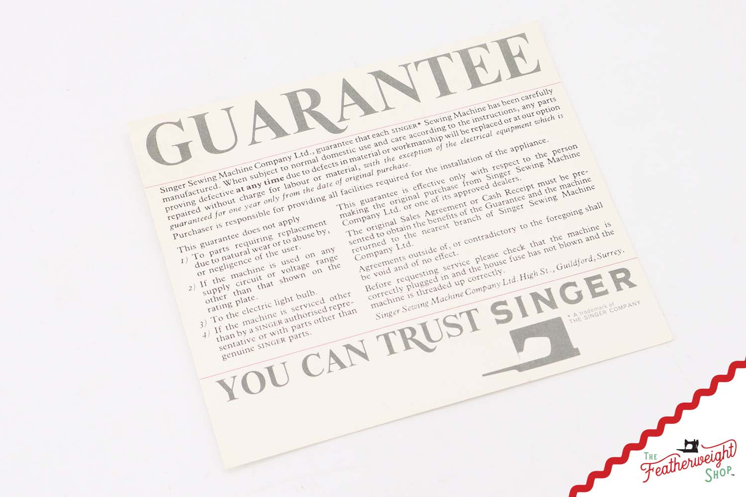 Singer Featherweight 221K Sewing Machine, British WHITE FA229***