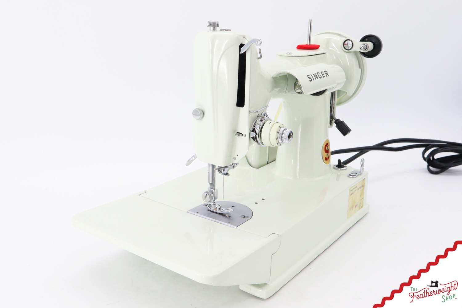 Singer Featherweight 221K Sewing Machine, British WHITE EV98612*