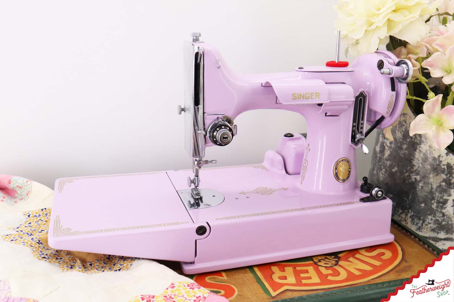 Singer Featherweight 221, Centennial - AJ890*** - Fully Restored in Wisteria