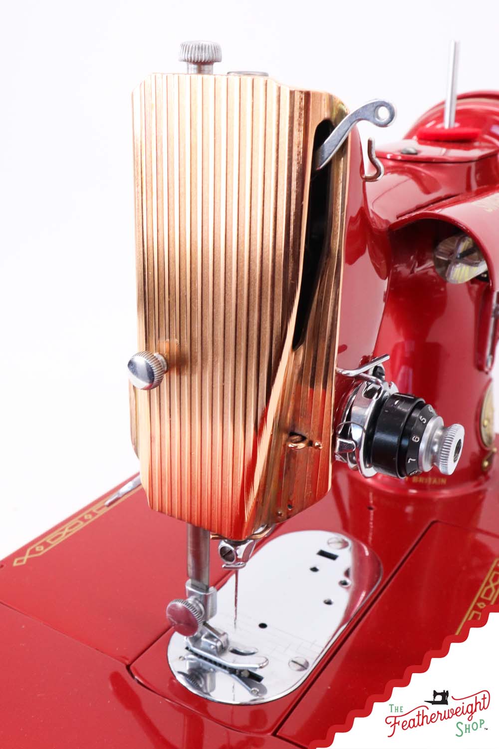 Faceplate, Striated Singer Featherweight - Copper Plate Finish