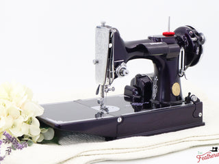 Load image into Gallery viewer, Singer Featherweight 221, AD946*** - Fully Restored in Black Iris