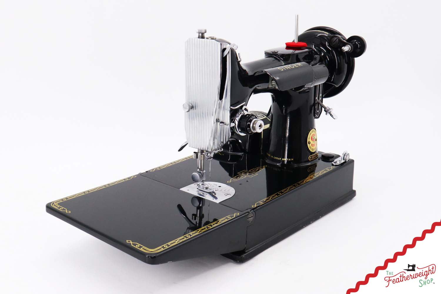 Singer Featherweight 221K Sewing Machine, RED "S" - ES6532**