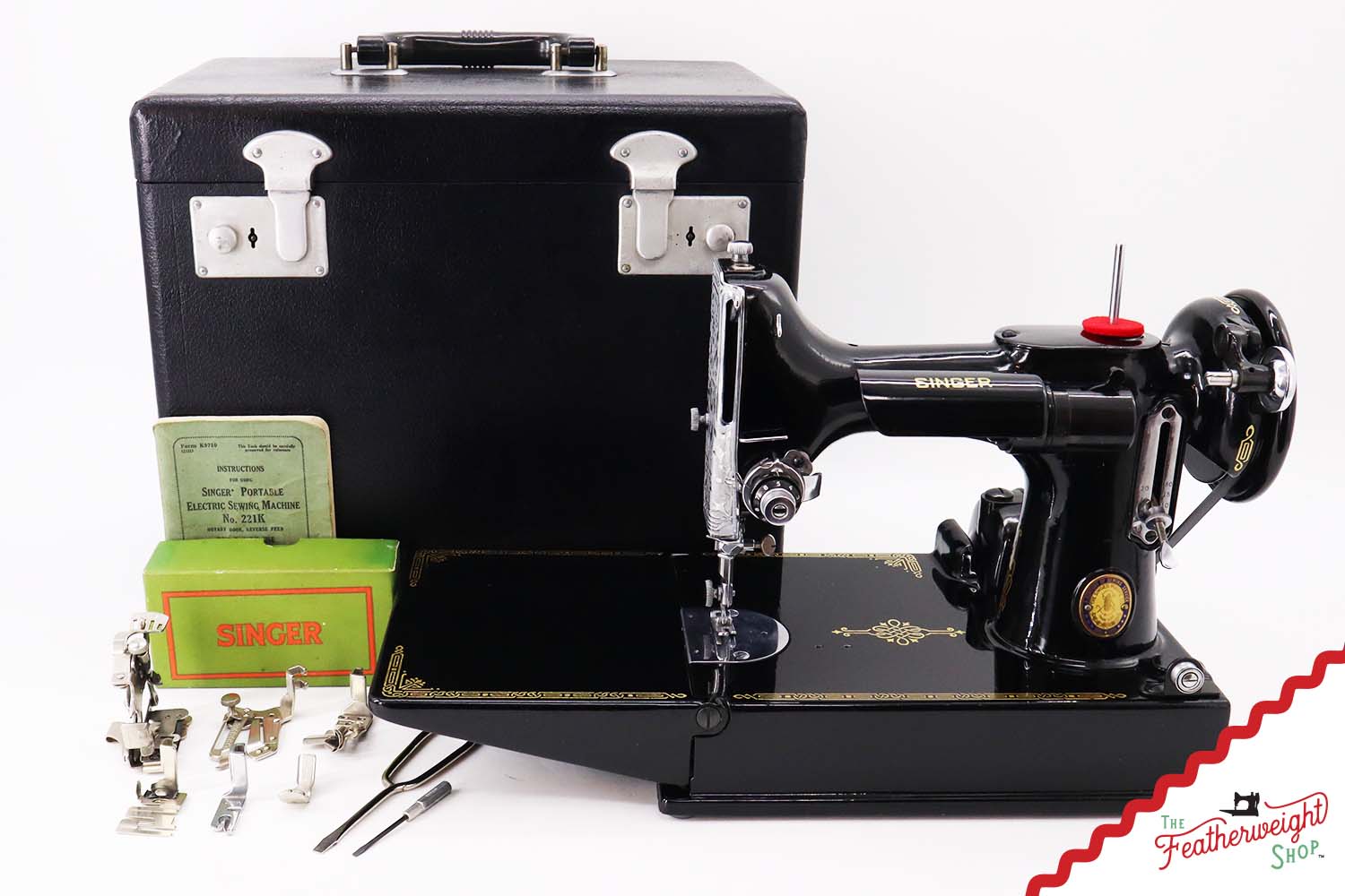 Singer Featherweight 221K Sewing Machine, Centennial: EG346***