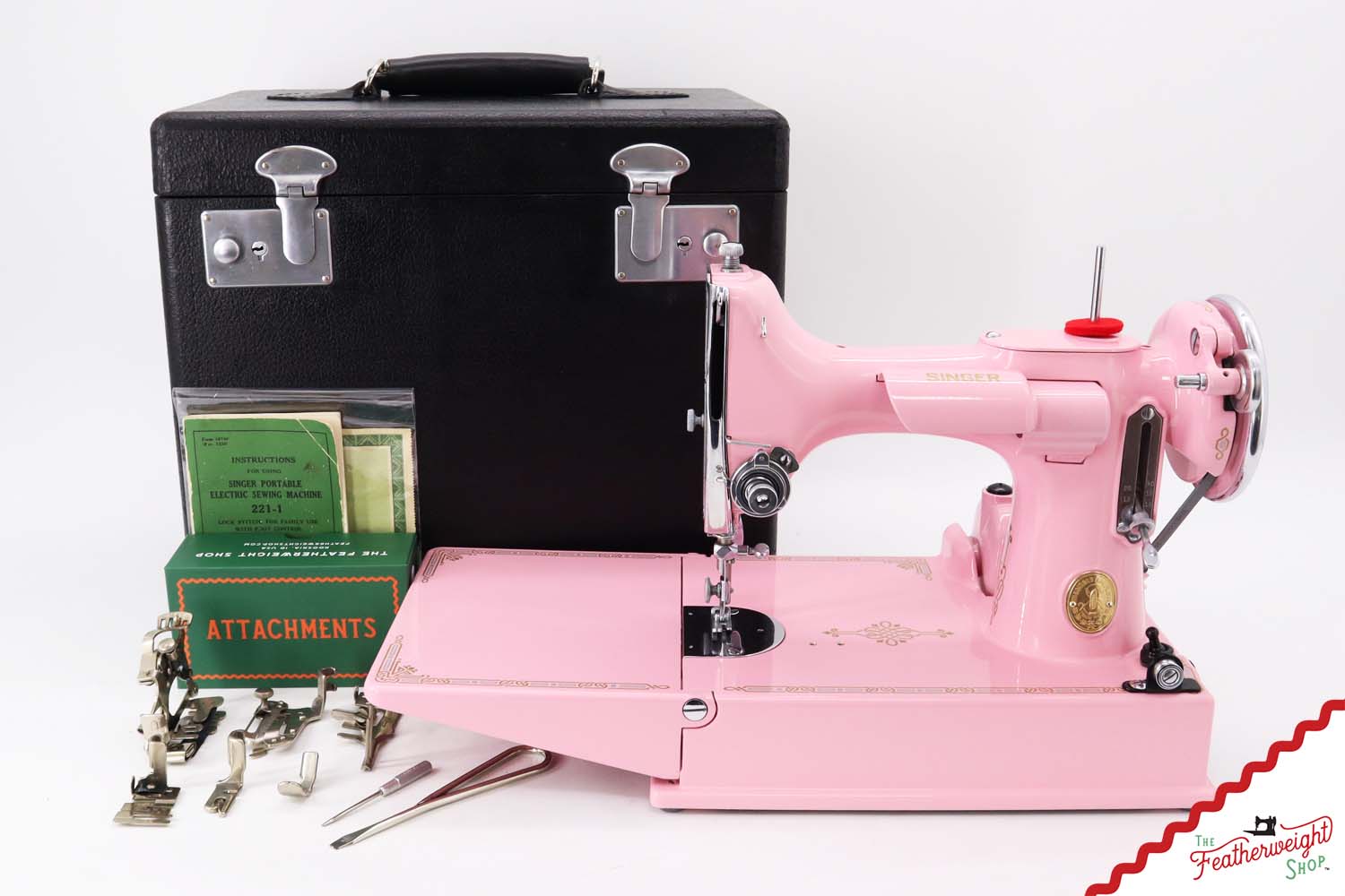 Singer Featherweight 221 AE422*** - Fully Restored in Rosy Posy Pink