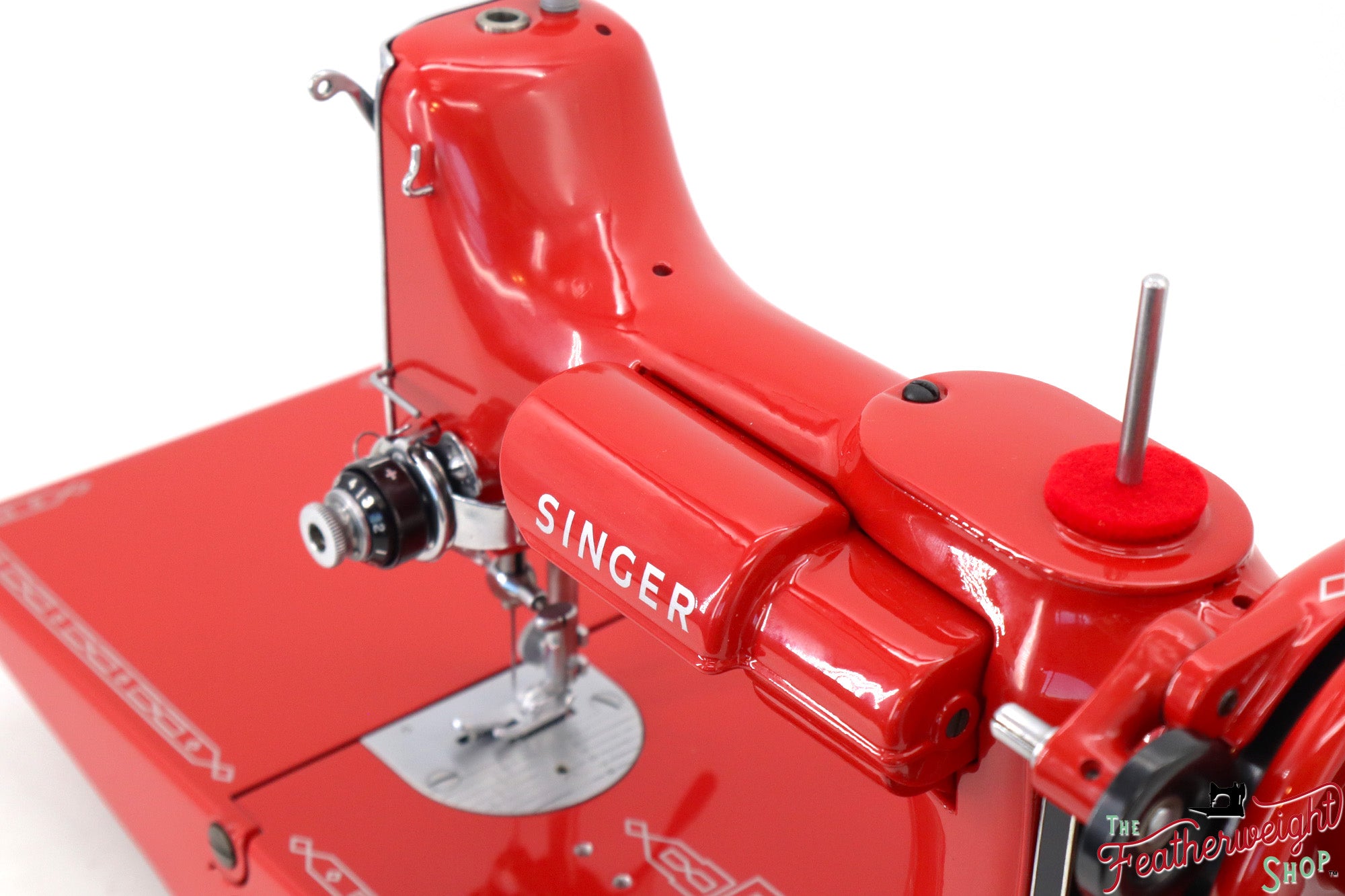 Singer Featherweight 221, AM696*** - Fully Restored in Liberty Red