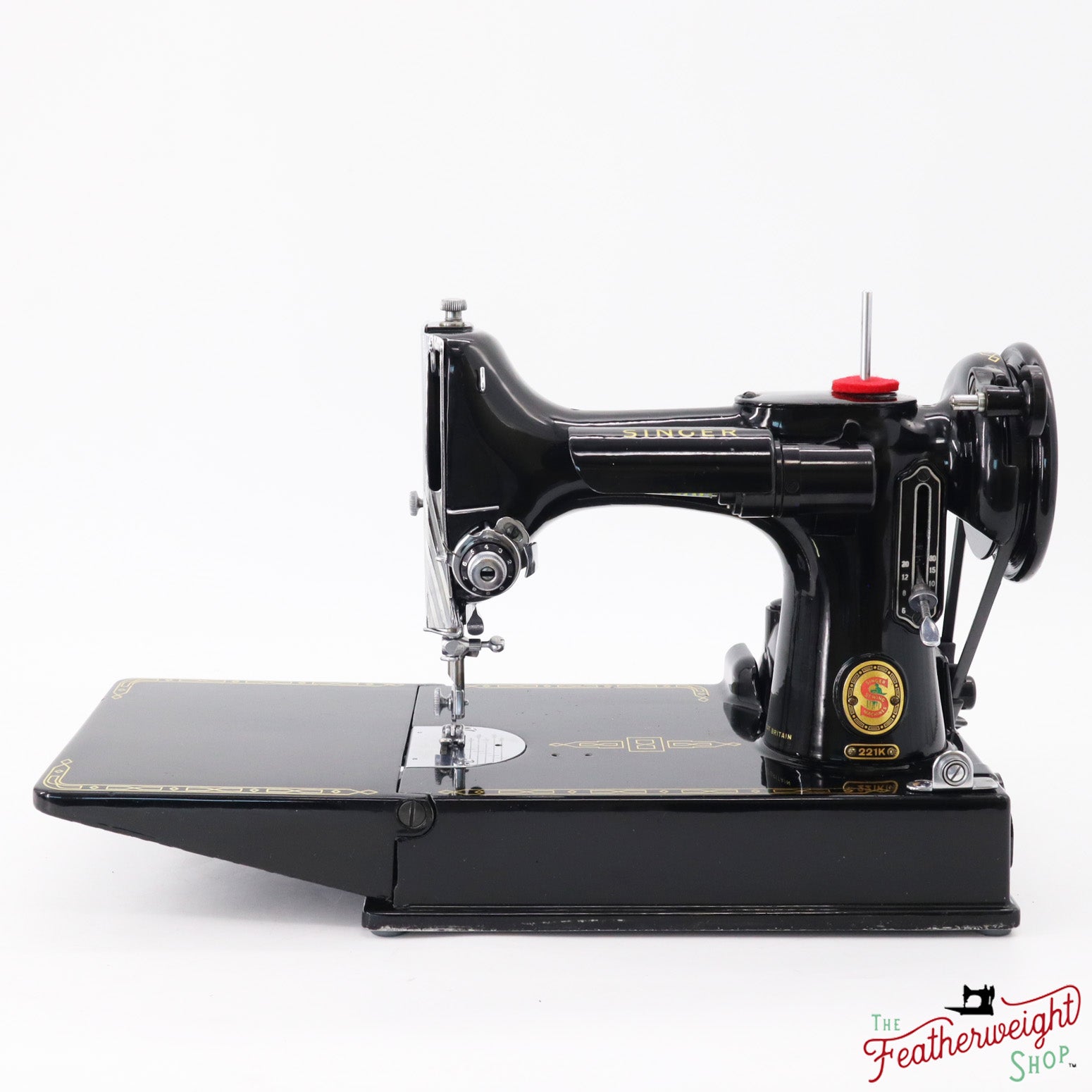 Singer Featherweight 221K Sewing Machine, RED "S" - ES24417*