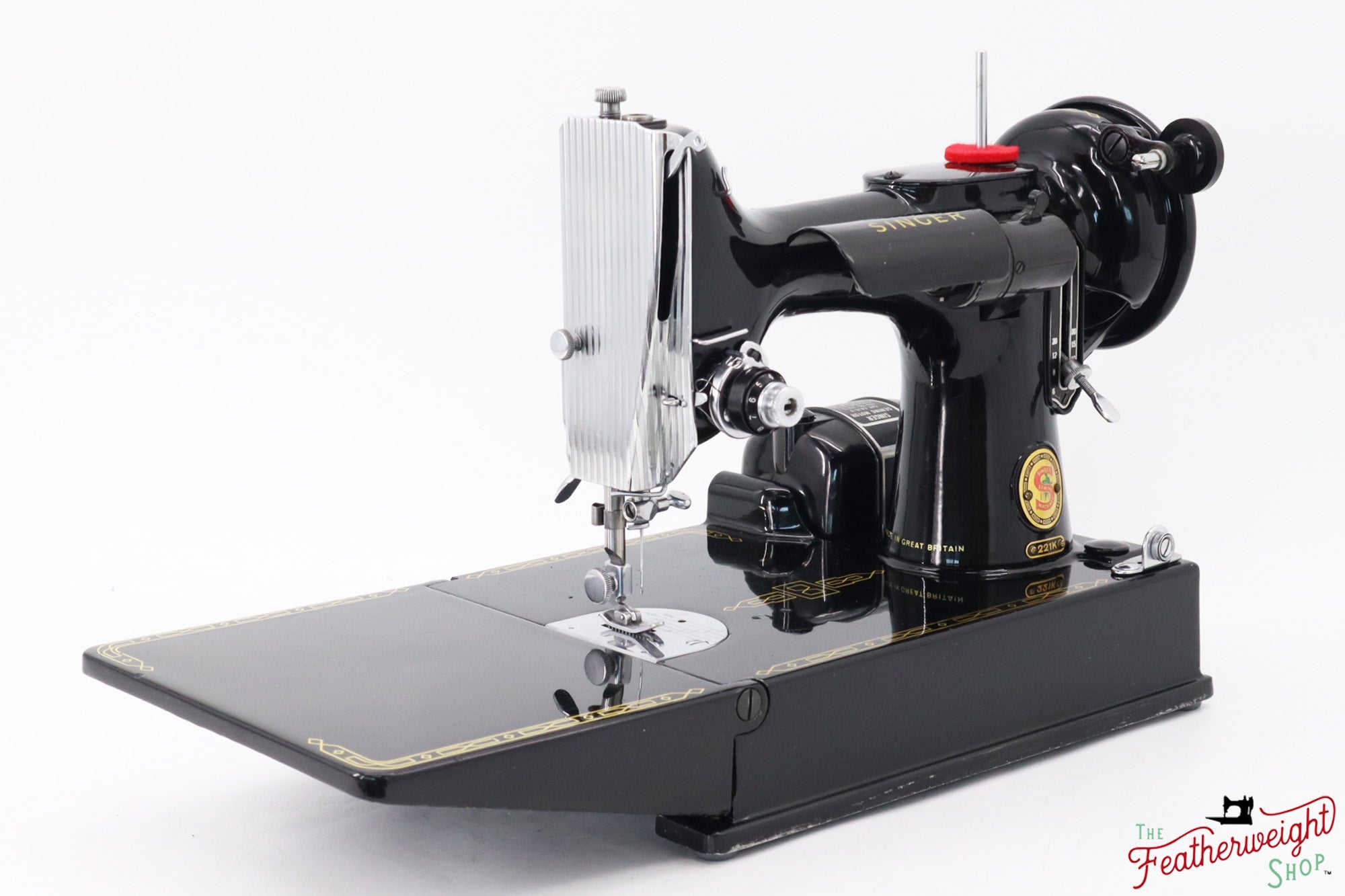 Singer Featherweight 221K Sewing Machine, RED "S" - ES24417*