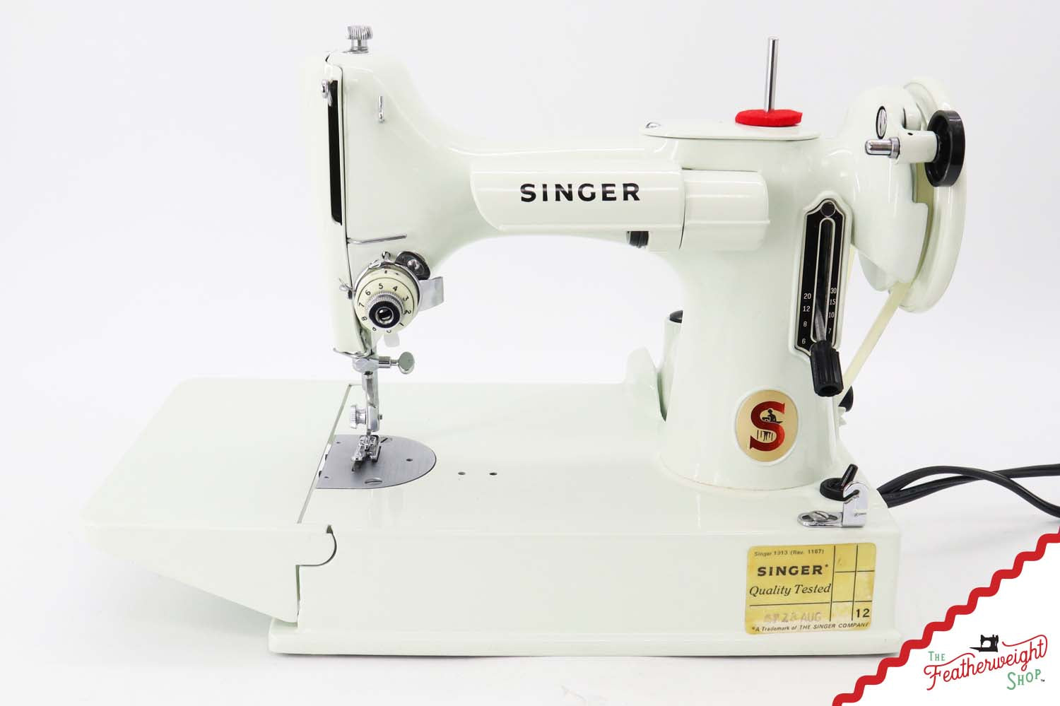 Singer Featherweight 221K Sewing Machine, British WHITE EV999***