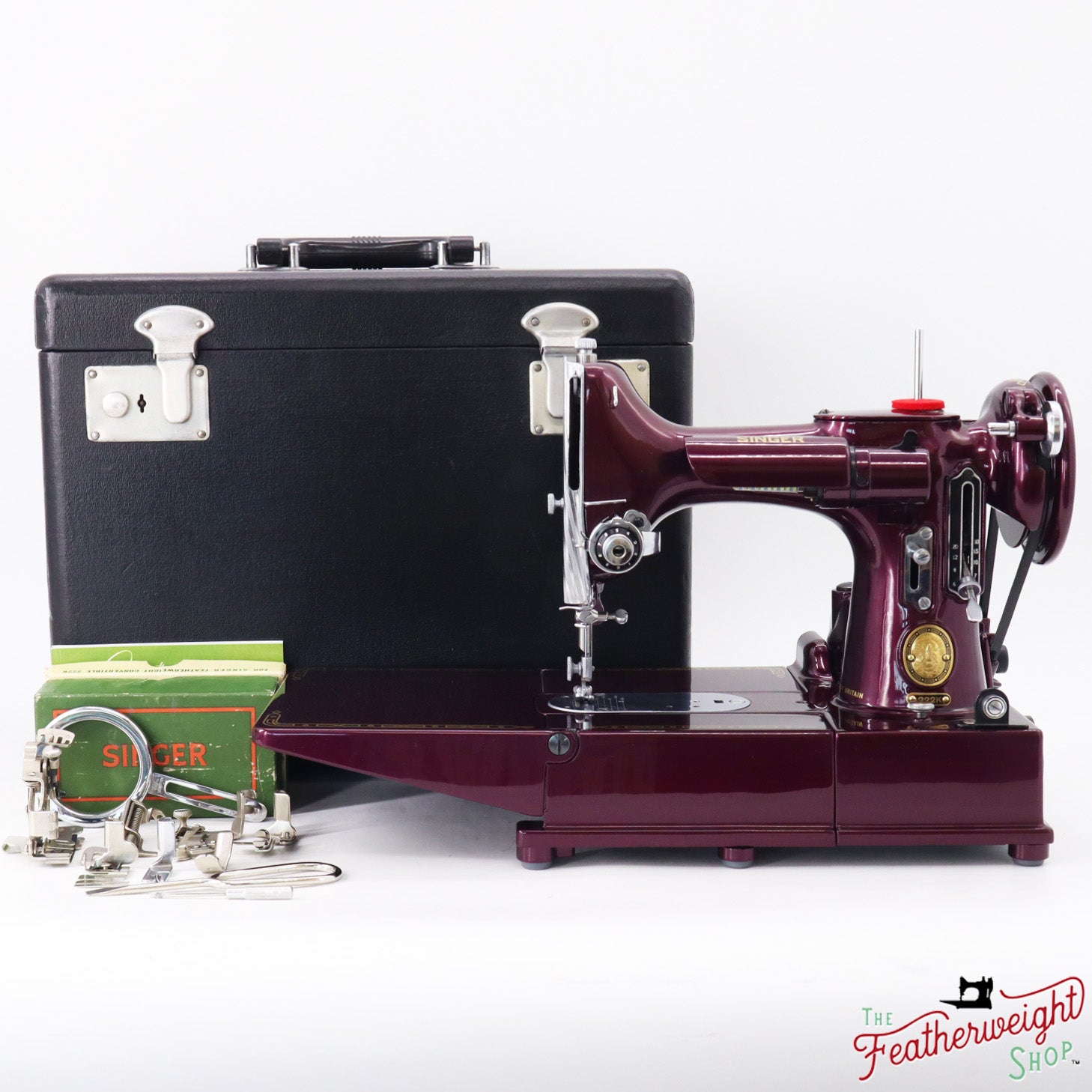 Singer Featherweight 222K - EJ9133** - Fully Restored in Star Garnet