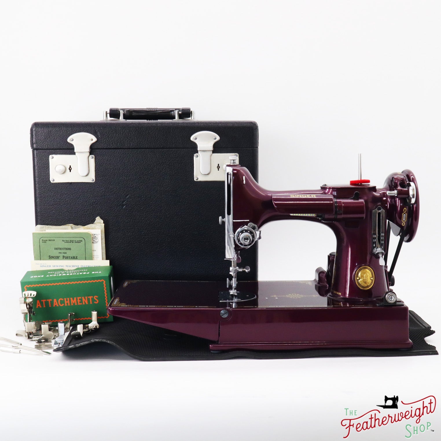 Singer Featherweight 221K, 1952 - EH241*** - Fully Restored in Star Garnet