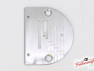 Load image into Gallery viewer, Throat / Needle Plate, Graduated (Textured Chrome) - Singer Featherweight Model 221