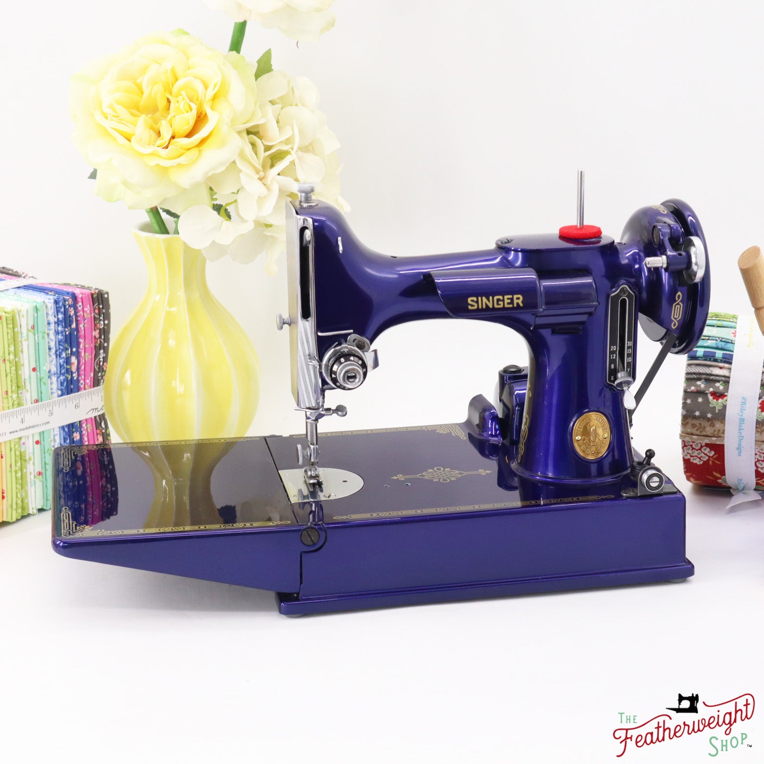 Singer Featherweight 221 AJ584*** - Fully Restored in Cobalt Blue
