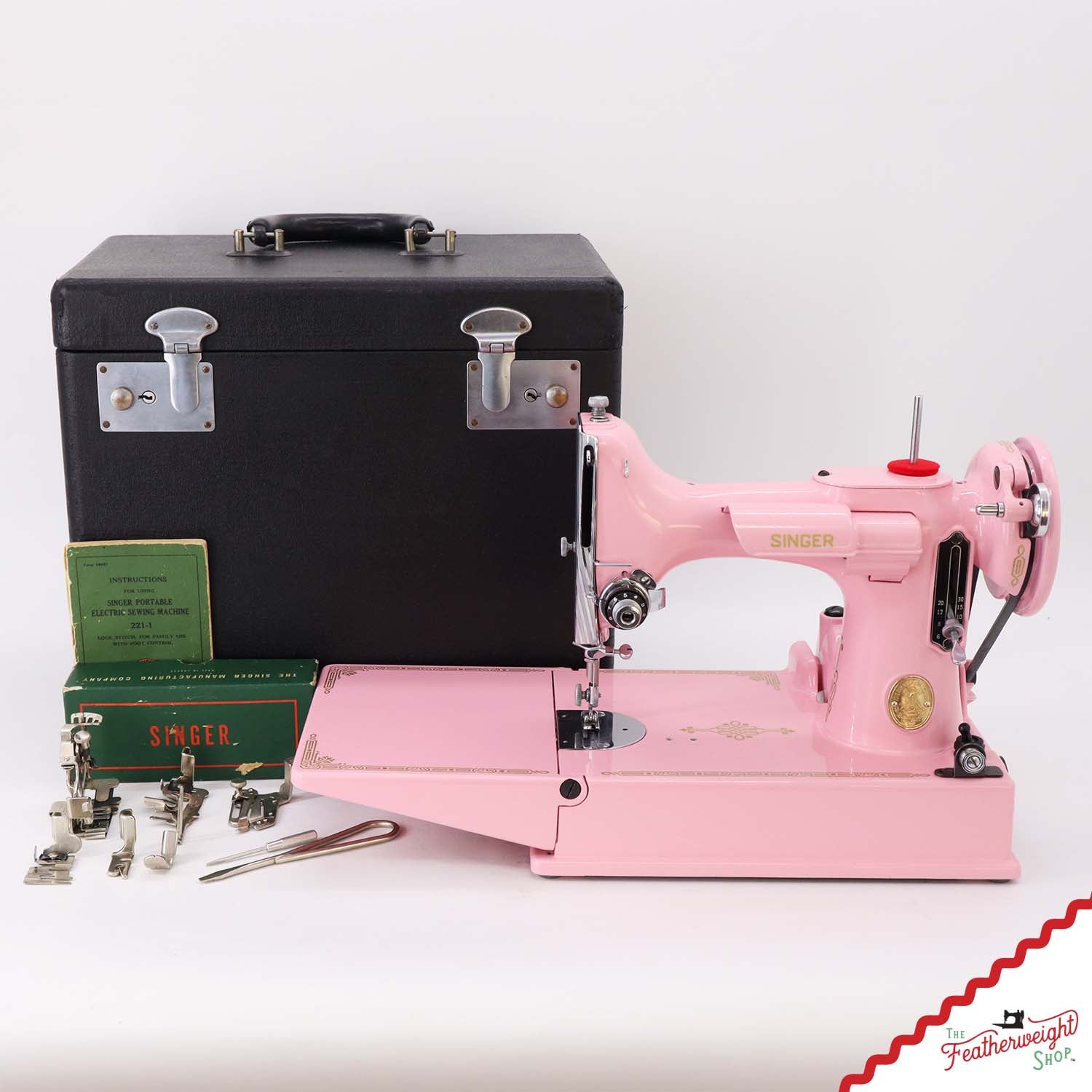 Singer Featherweight 221 AH577*** - Fully Restored in Rosy Posy Pink