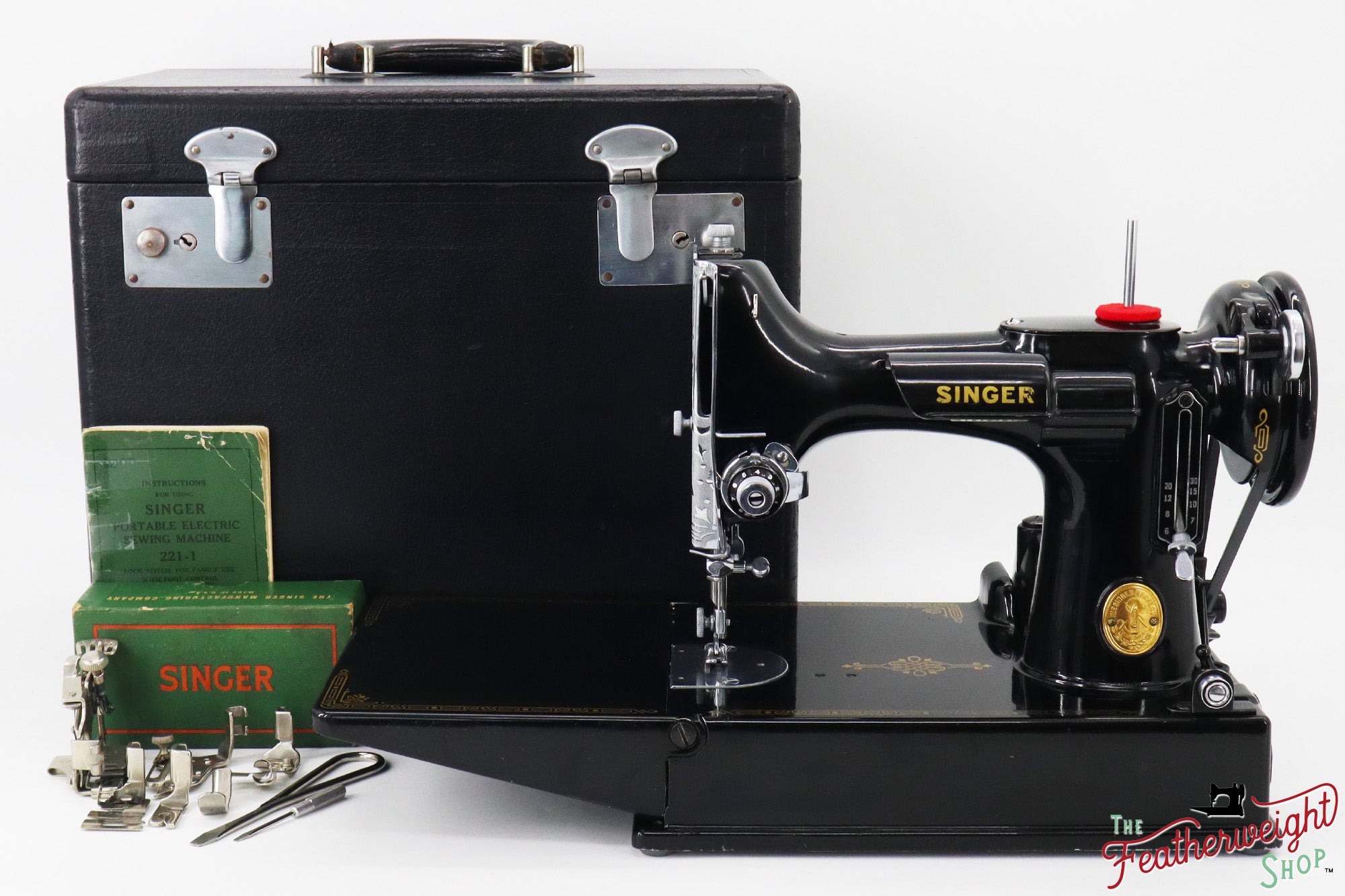 Singer Featherweight 221 Sewing Machine, AG884*** - 1946 - RARE Motor