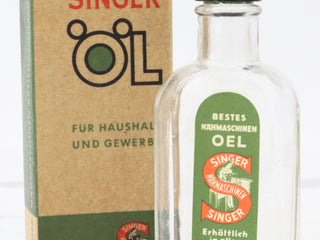 Load image into Gallery viewer, Oil Bottle - Glass, RARE German w/Original Box, Singer (Vintage Original)