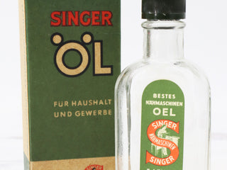 Load image into Gallery viewer, Oil Bottle - Glass, RARE German w/Original Box, Singer (Vintage Original)