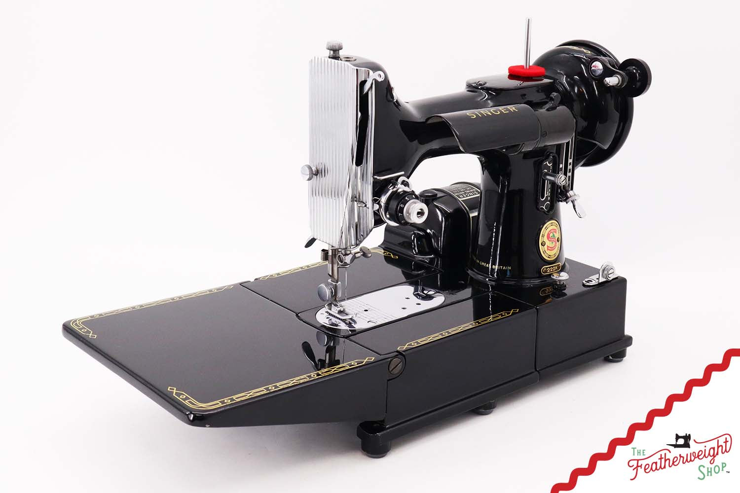 Singer Featherweight 222K Sewing Machine, Red 'S' - ER0235** - 1960
