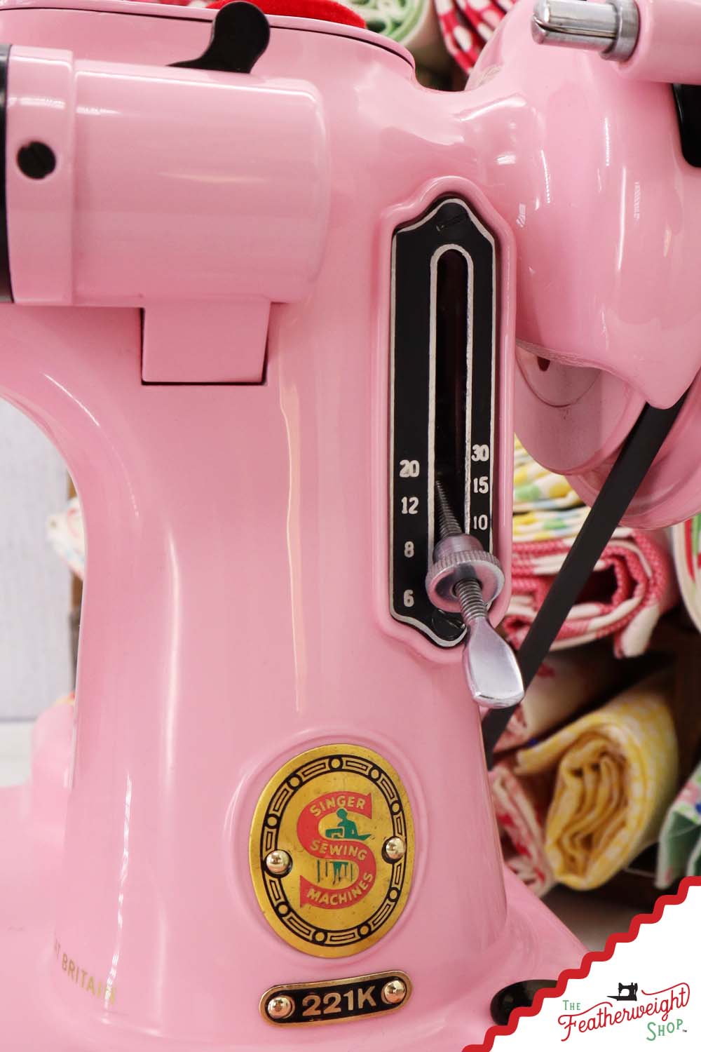 Singer Featherweight 221K, Red 'S', ES2397** - Fully Restored in Rosy Posy Pink