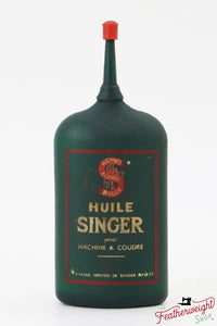 Oil Bottle - French, Plastic, Singer (Vintage Original) - RARE