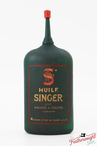 Oil Bottle - French, Plastic, Singer (Vintage Original) - RARE