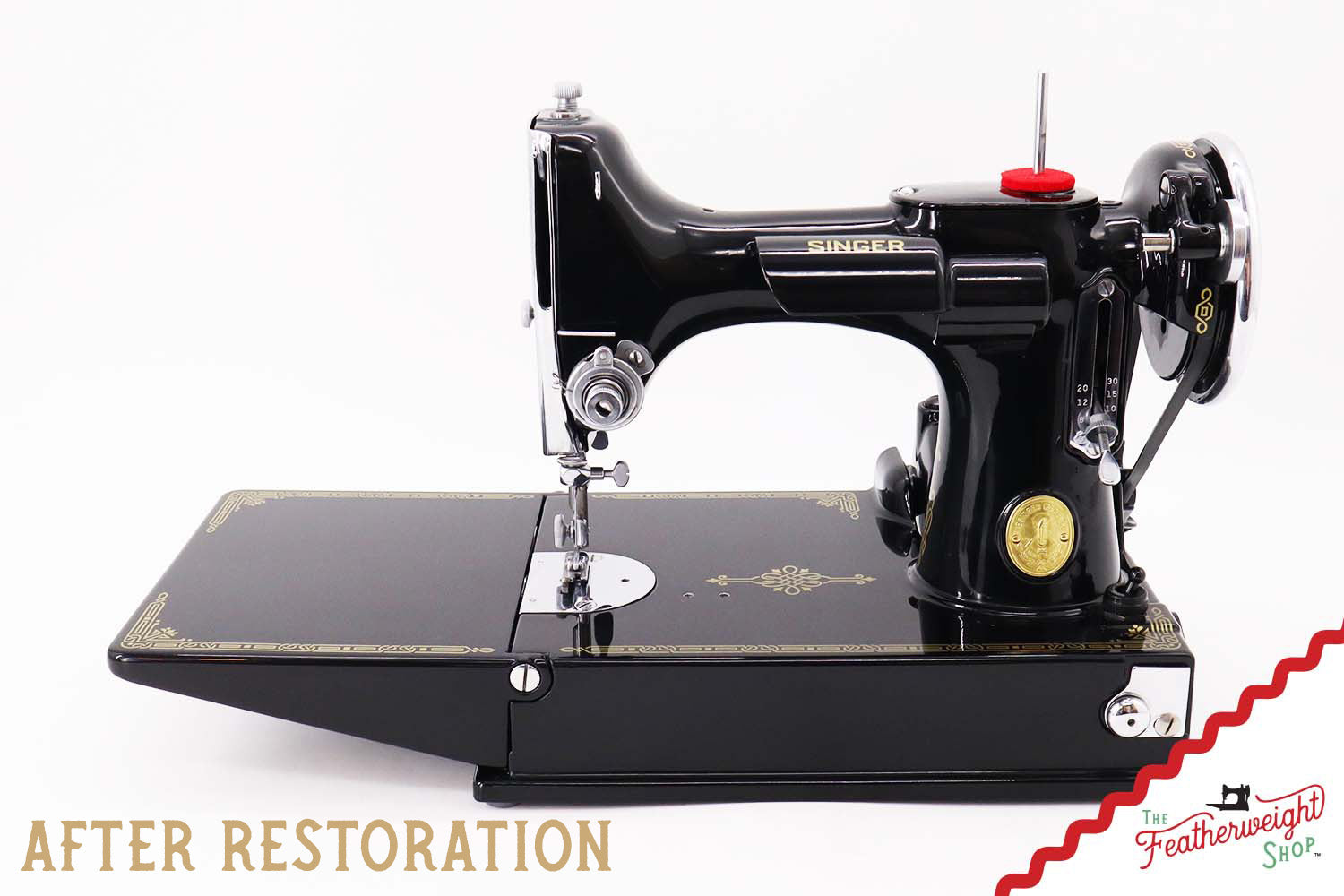 Singer Featherweight 221, "First-Run" 1933 AD5434** - Fully Restored in Gloss Black